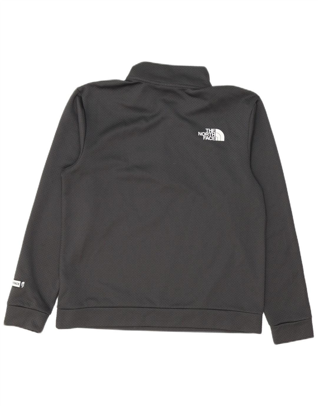 THE NORTH FACE Sudadera con cuello y cremallera para hombre Jersey Gris medio Cuadros Poliéster