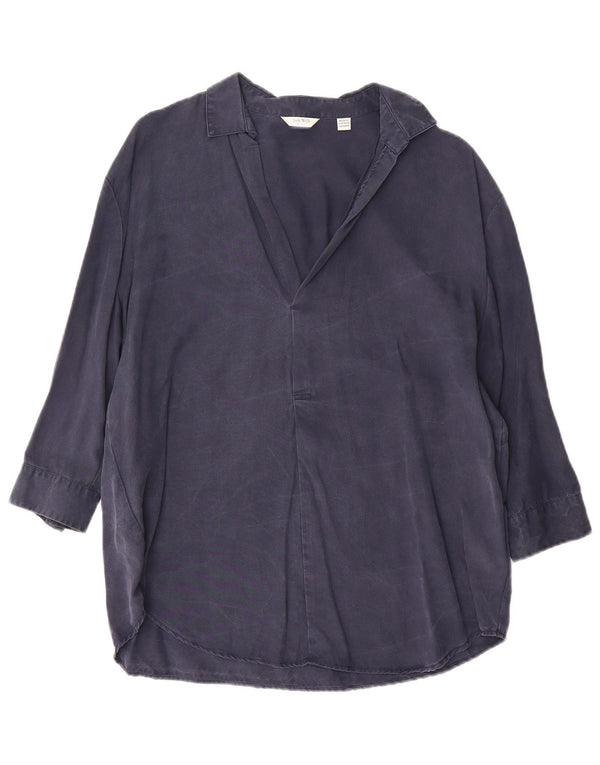 Jack Wills Blusa extragrande de manga 3/4 para mujer UK 6 XS Azul marino Lyocell