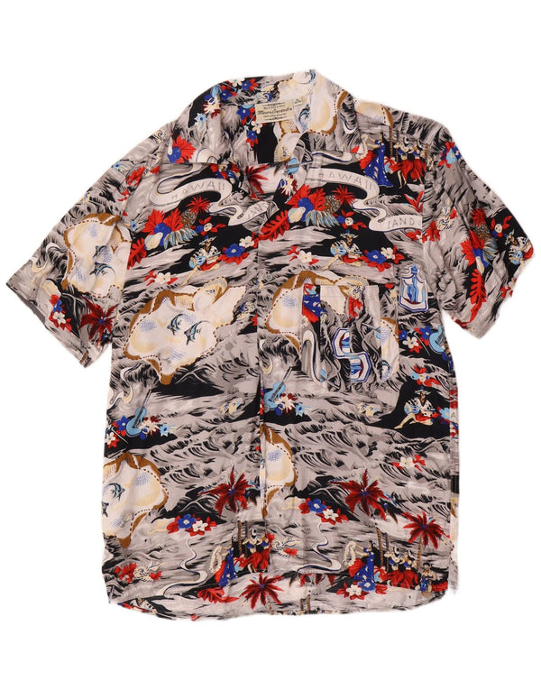 MAURO GESANDRO Camisa gráfica para hombre IT 48/50 Medium multicolor hawaiana
