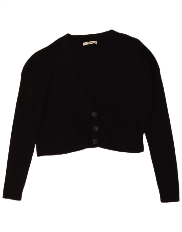 Oasis - Cárdigan extragrande para mujer, talla M, algodón negro