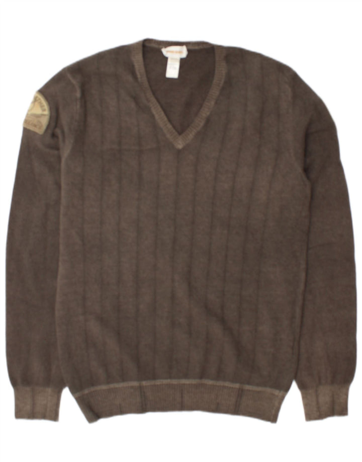 Diesel Hombre Jersey Con Cuello En V Jersey XL Lana Gris