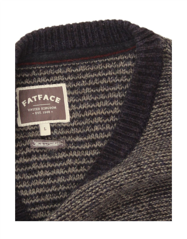 Jersey tipo jersey con cuello barco para hombre de Fat Face Algodón gris grande