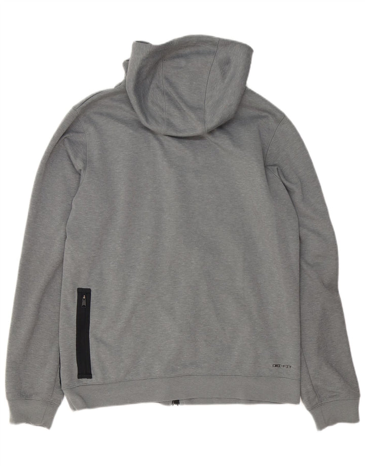 Jersey con capucha y cremallera para hombre Jordan Poliéster color block en gris medio