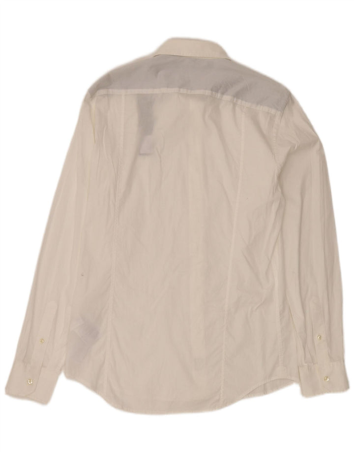 REPLAY Camisa Hombre Mediana Blanco Algodón