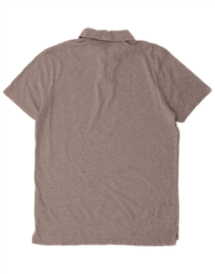 Weird Fish Polo Hombre Algodón Gris Medio