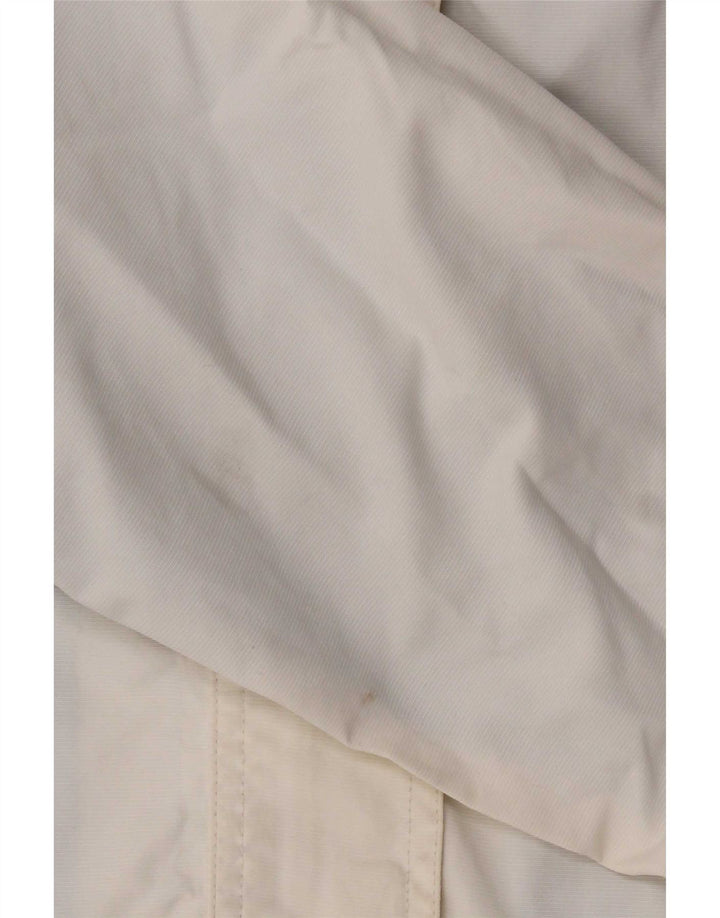Weird Fish Chaqueta impermeable con capucha para mujer UK 40 Large White Colourblock Nylon