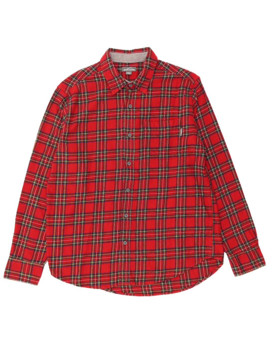 Eddie Bauer Camisa de franela para hombre Algodón a cuadros rojos grandes