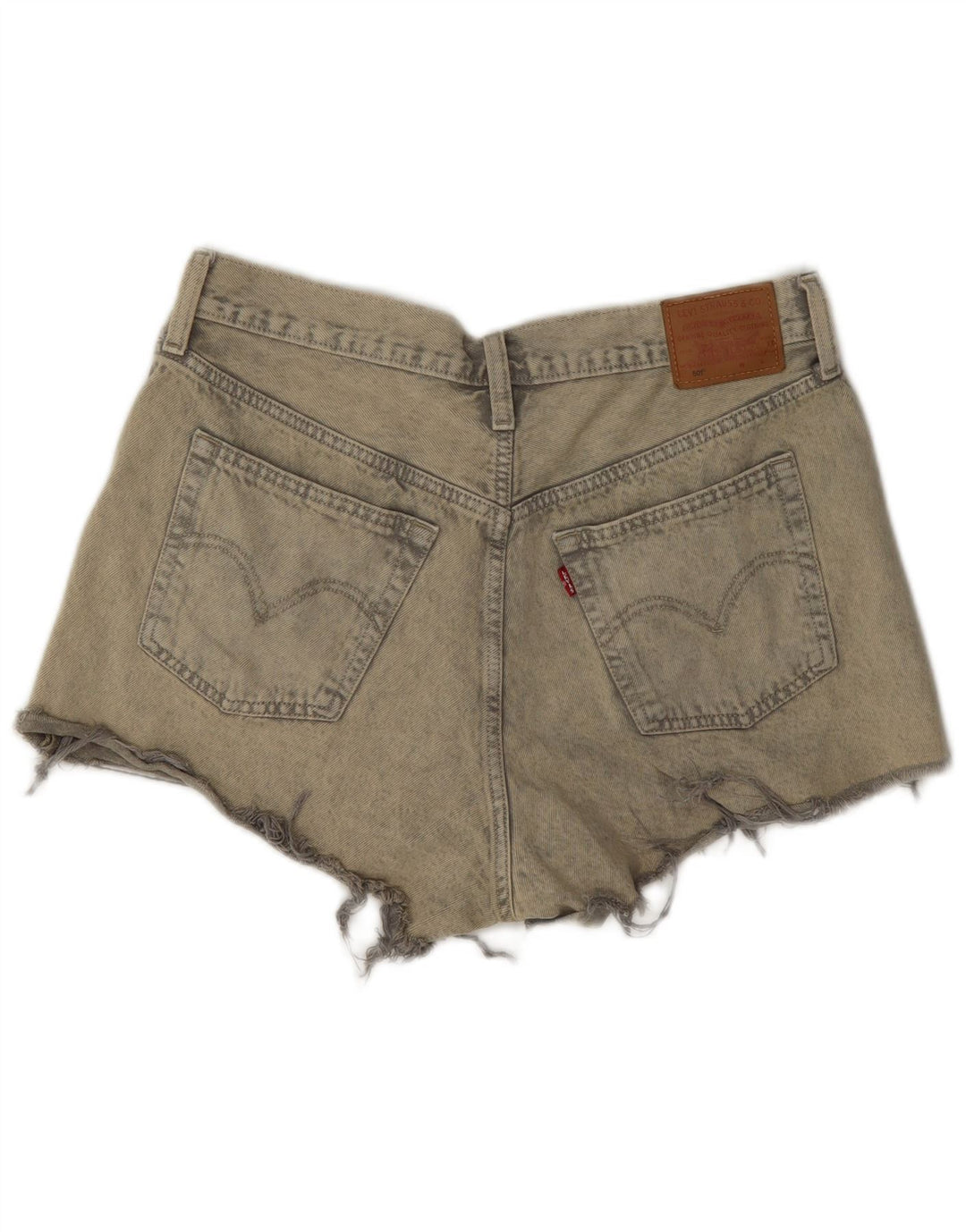 Levi's Mujer 501 Shorts Vaqueros W30 Gris Medio