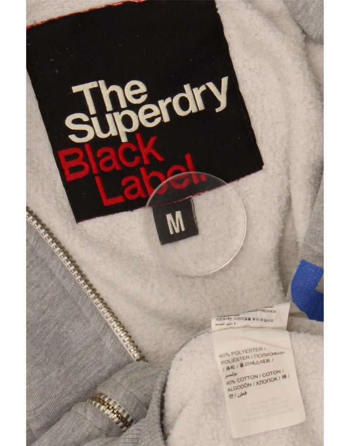 Superdry Sudadera con capucha y cremallera gráfica para hombre Poliéster gris medio