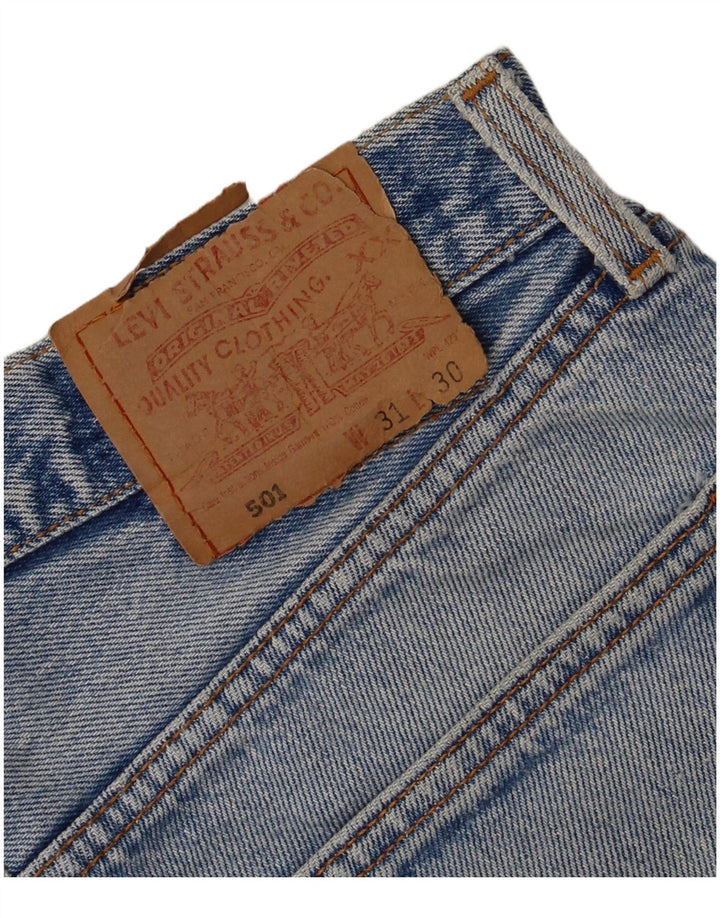 Levi's Minifalda Vaquera Desgastada 501 para Mujer W31 Algodón Azul Medio