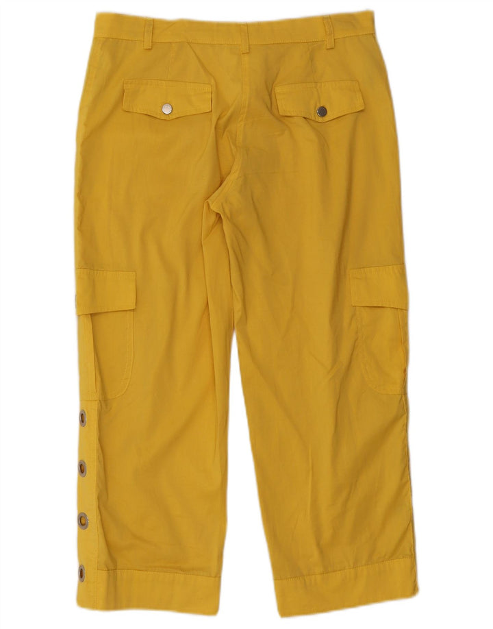 Pantalones Capri Cargo Roccobarocco Mujer W30 L22 Amarillo