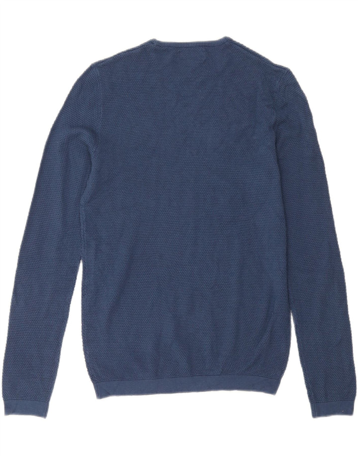 Zara Hombre Jersey De Cuello Redondo Jersey Pequeño Azul Marino