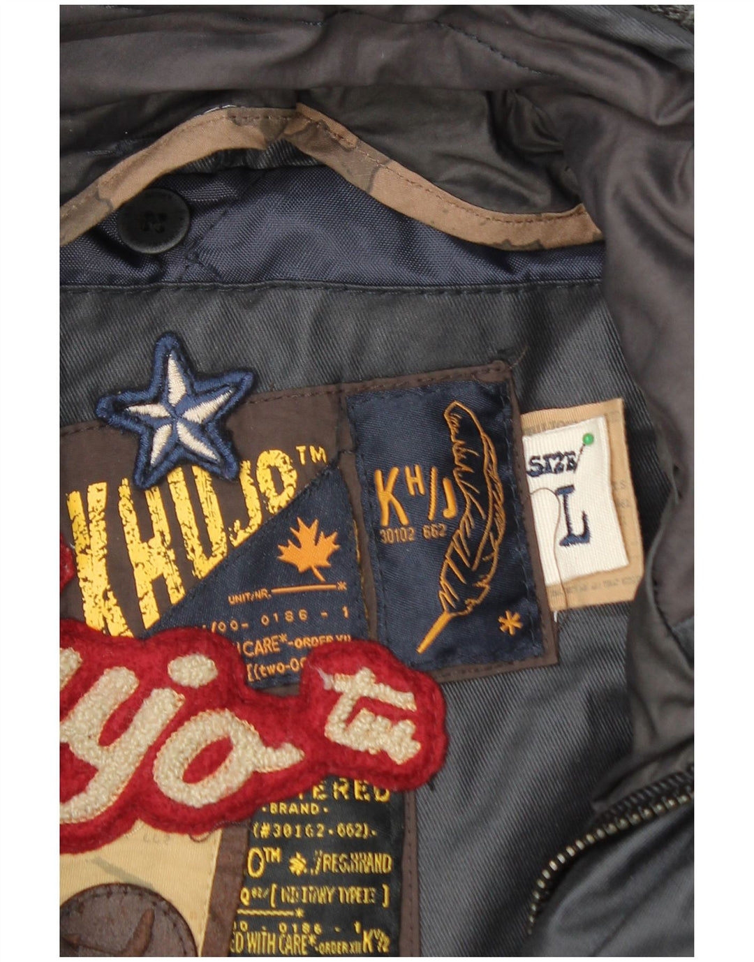 KHUJO Chaqueta utilitaria para mujer UK 40 Grande Algodón azul marino