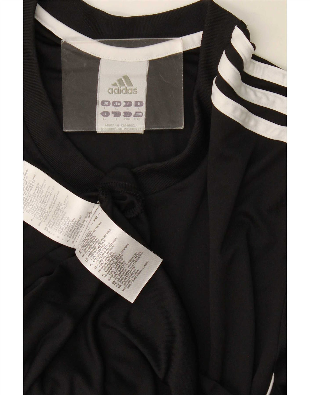Adidas Mens Climalite Camiseta Top Grande Negro Poliéster