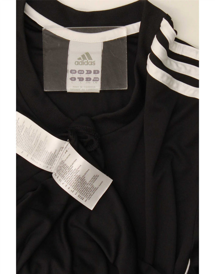 Adidas Mens Climalite Camiseta Top Grande Negro Poliéster