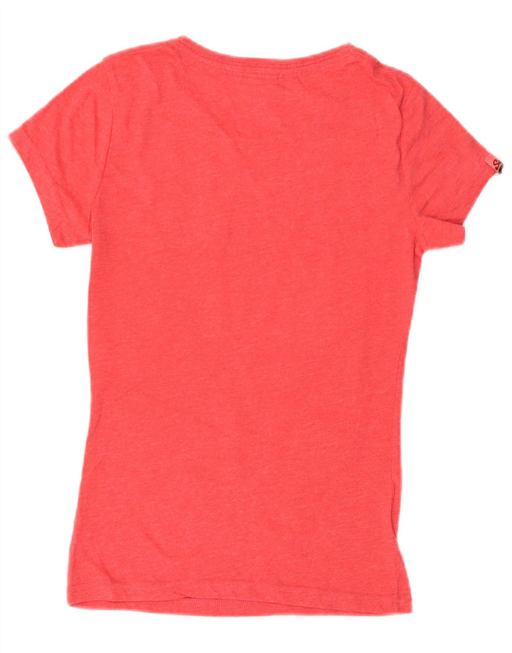 Superdry Camiseta gráfica Osaka para mujer Top UK 10 Small Pink Cotton