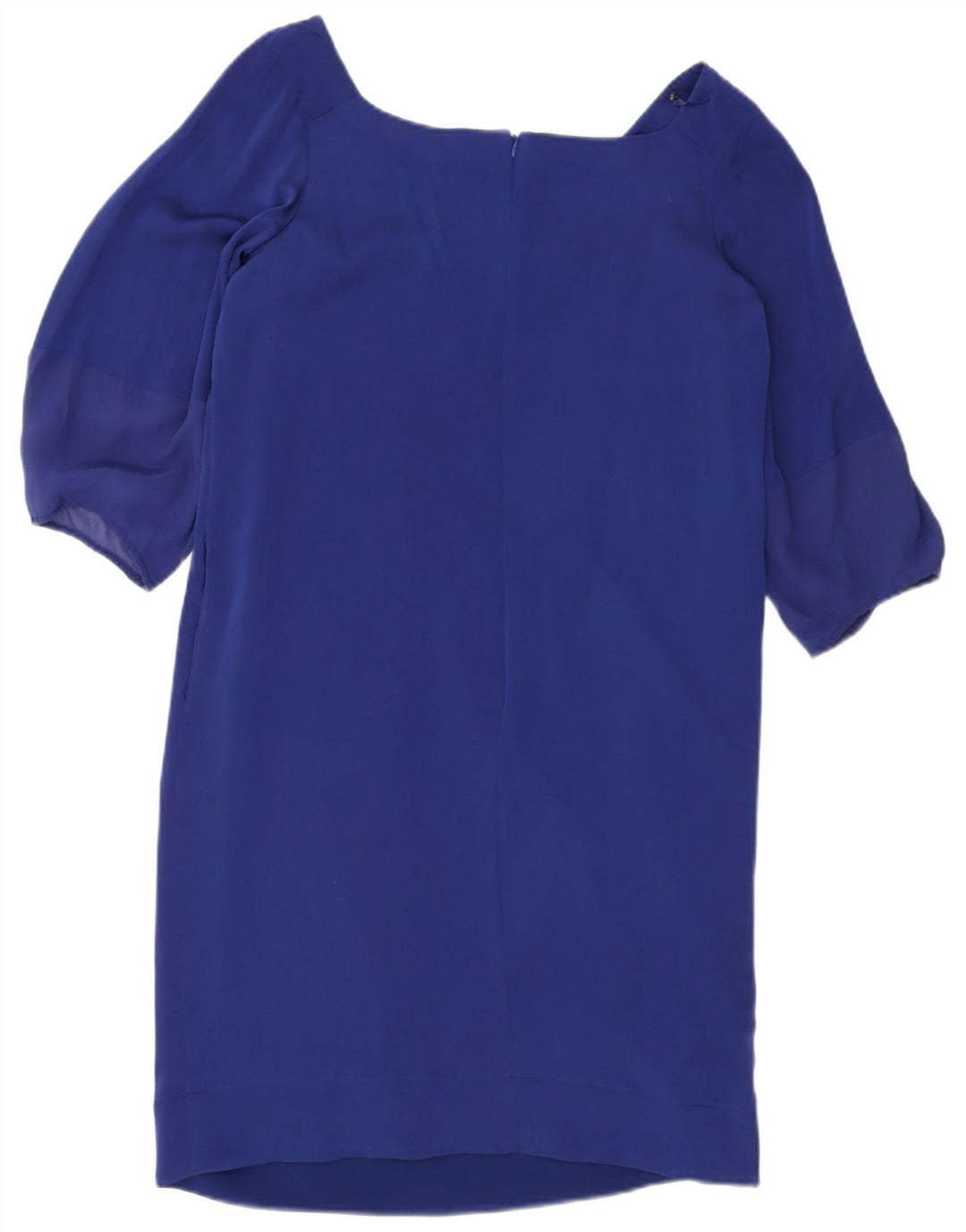 Armani Collezioni Vestido recto de manga 3/4 para mujer IT 44 Azul medio
