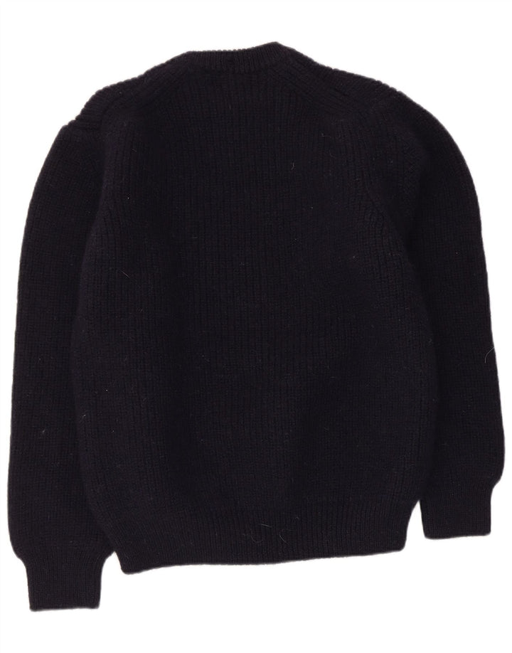 Barbour Jersey De Cuello Redondo Para Hombre Suéter De Lana Nueva Azul Marino Grande