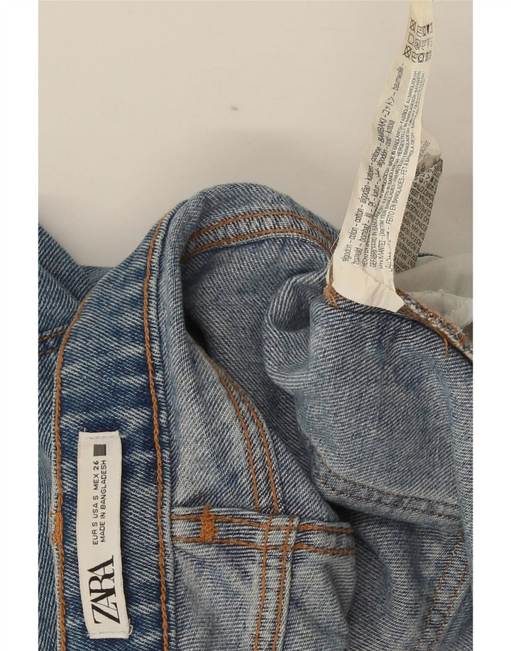 Zara Mujer Shorts Vaqueros Small W26 Algodón Azul