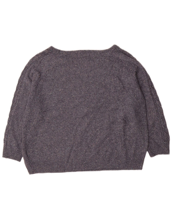 Marks & Spencer Jersey con Cuello Barco para Mujer UK 44 Grande Azul Marino