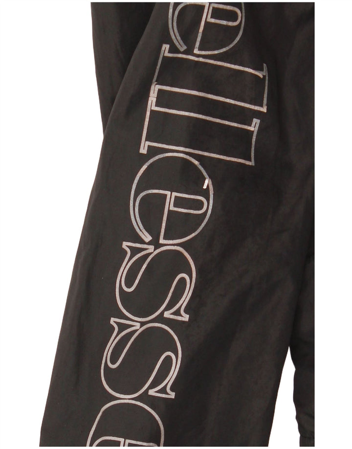 Ellesse Chaqueta impermeable gráfica con capucha para hombre UK 36 Small Poliéster negro