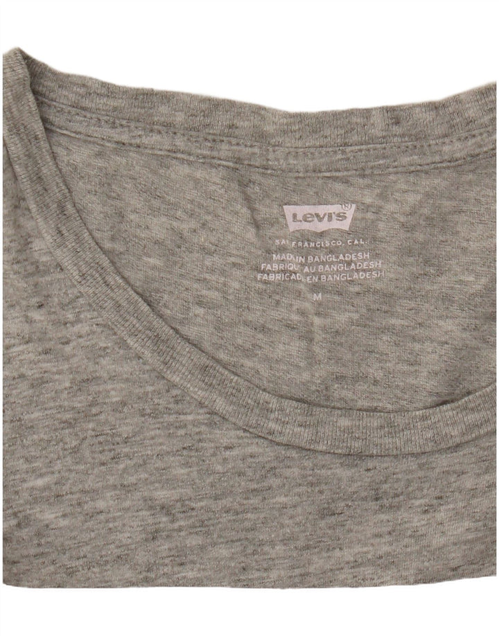 LEVI'S Camiseta gráfica para mujer Top UK 42 Gris medio moteado