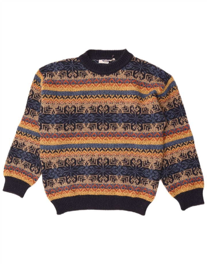 Vintage hombres tortuga cuello jersey suéter IT 50 medio multicolor