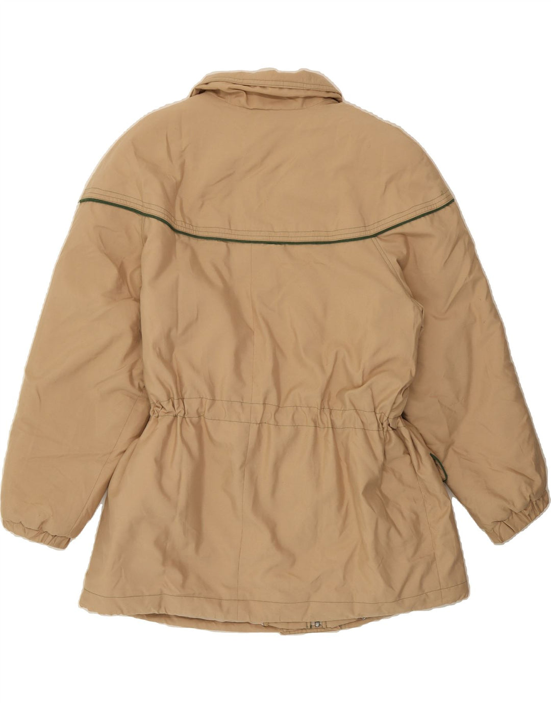 VINTAGE Womens Windbreaker Jacket UK 14/16 Large Beige Polyester Vintage Vintage and Second-Hand Vintage from Messina Hembry 