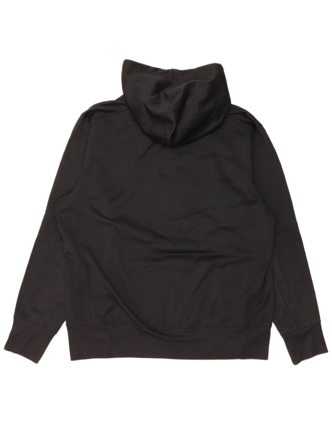 NIKE Sudadera con capucha Dri Fit Graphic para hombre, talla grande, poliéster negro