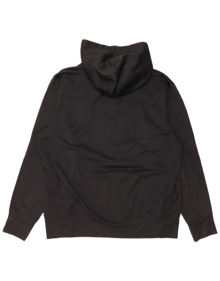 NIKE Sudadera con capucha Dri Fit Graphic para hombre, talla grande, poliéster negro