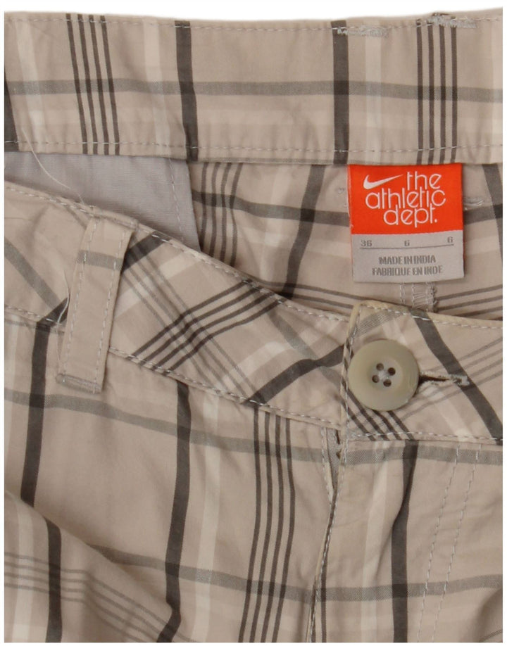 Pantalones cortos tipo cargo NIKE para hombre W36 Large Beige Check