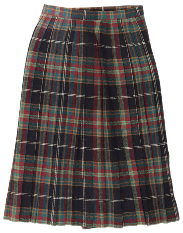 Falda plisada con cuchillo para mujer de St. Bernard UK 10 Small W24 Cuadros multicolores