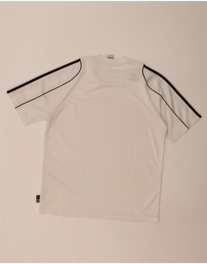 ADIDAS Hombres Climalite Camiseta Top Medio Blanco