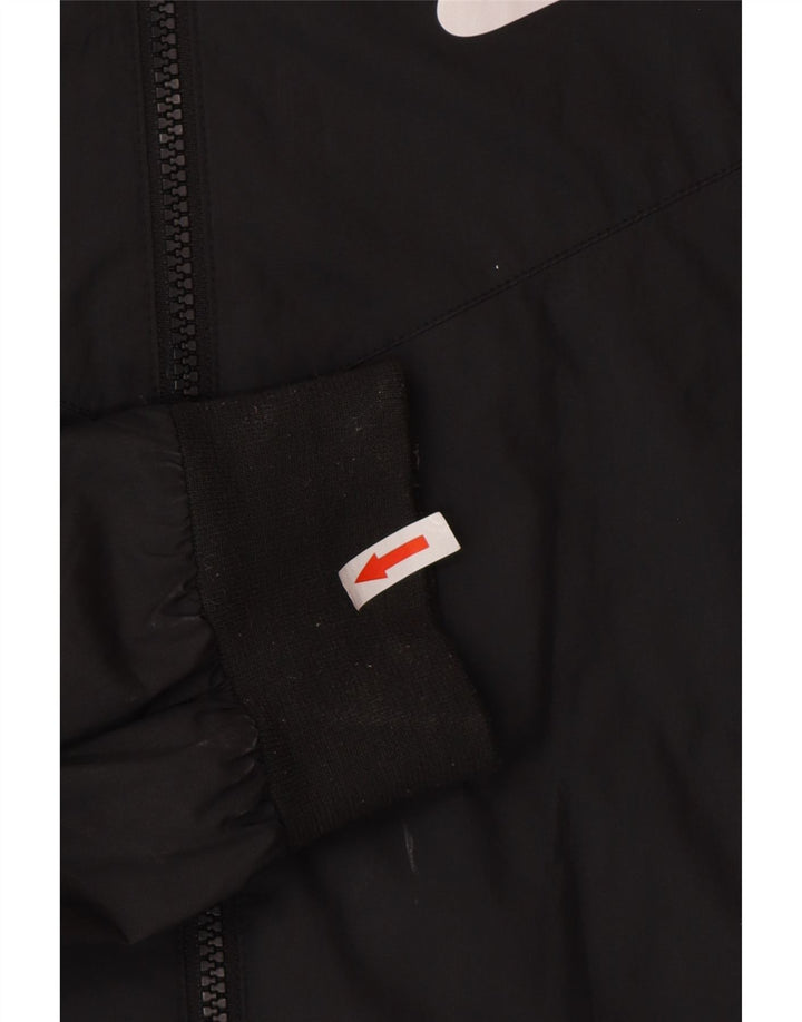 Nike Chaqueta impermeable con capucha para hombre UK 36 Small Poliéster negro