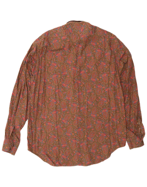 Camisa Sevres para hombre grande marrón Paisley