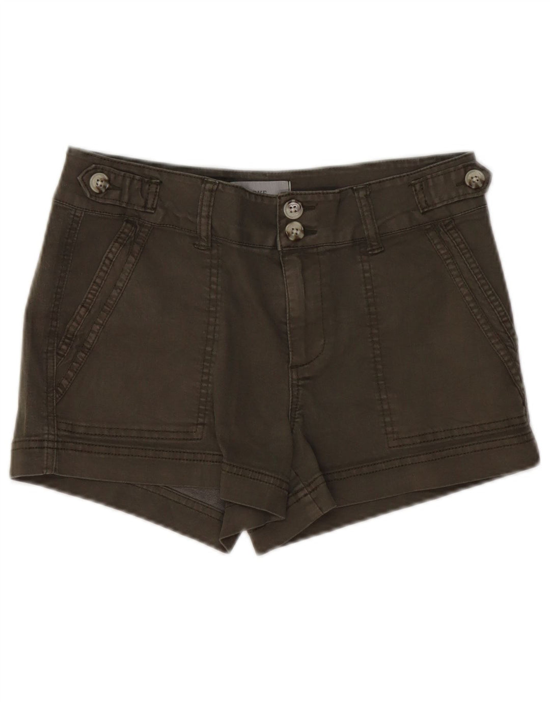 BKE Pantalones cortos vaqueros para mujer W27 Small Khaki Cotton