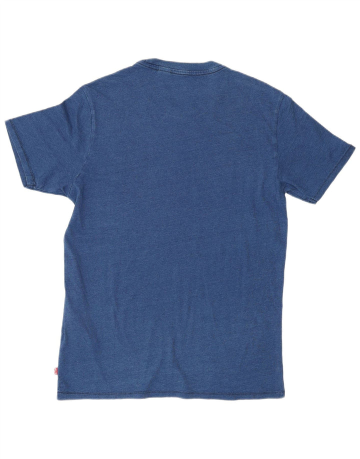 Levi's Camiseta gráfica para hombre Top Small Blue Cotton