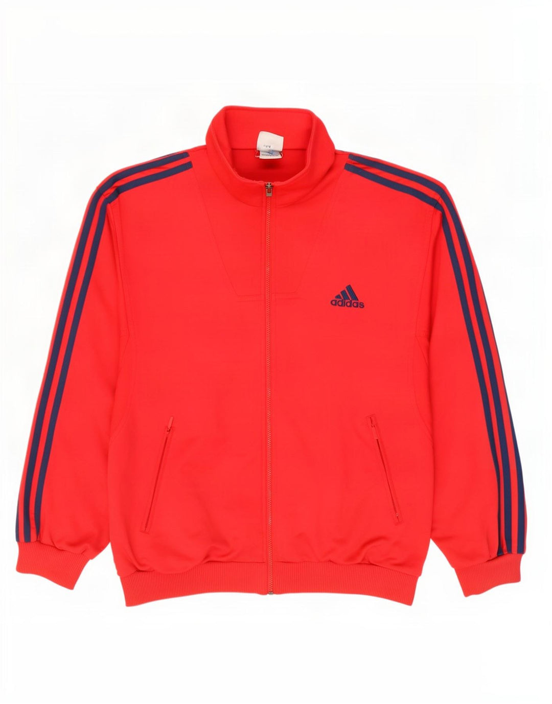 Adidas - Chaqueta de chándal para hombre, talla 44/46, poliéster rojo grande