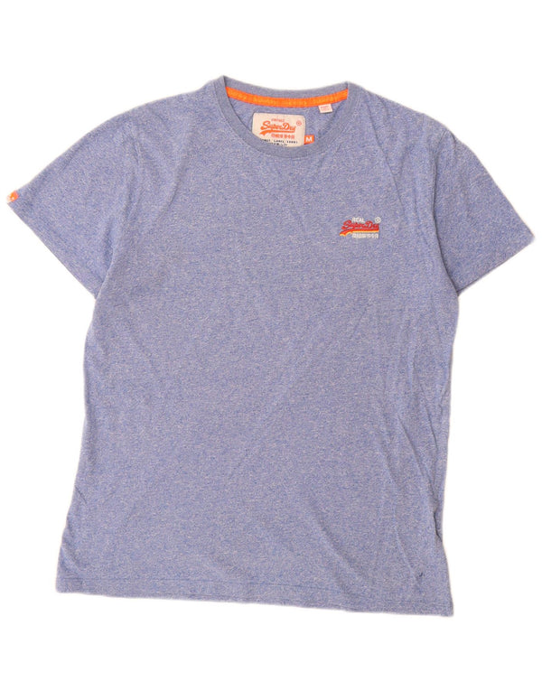 Superdry Camiseta para hombre Top de algodón moteado en azul medio