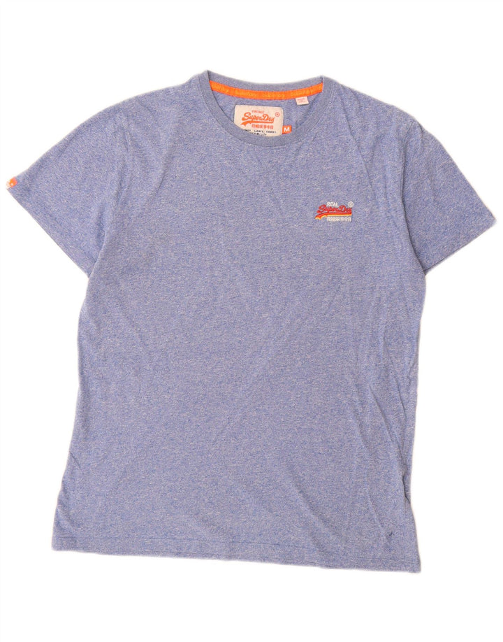 Superdry Camiseta para hombre Top de algodón moteado en azul medio
