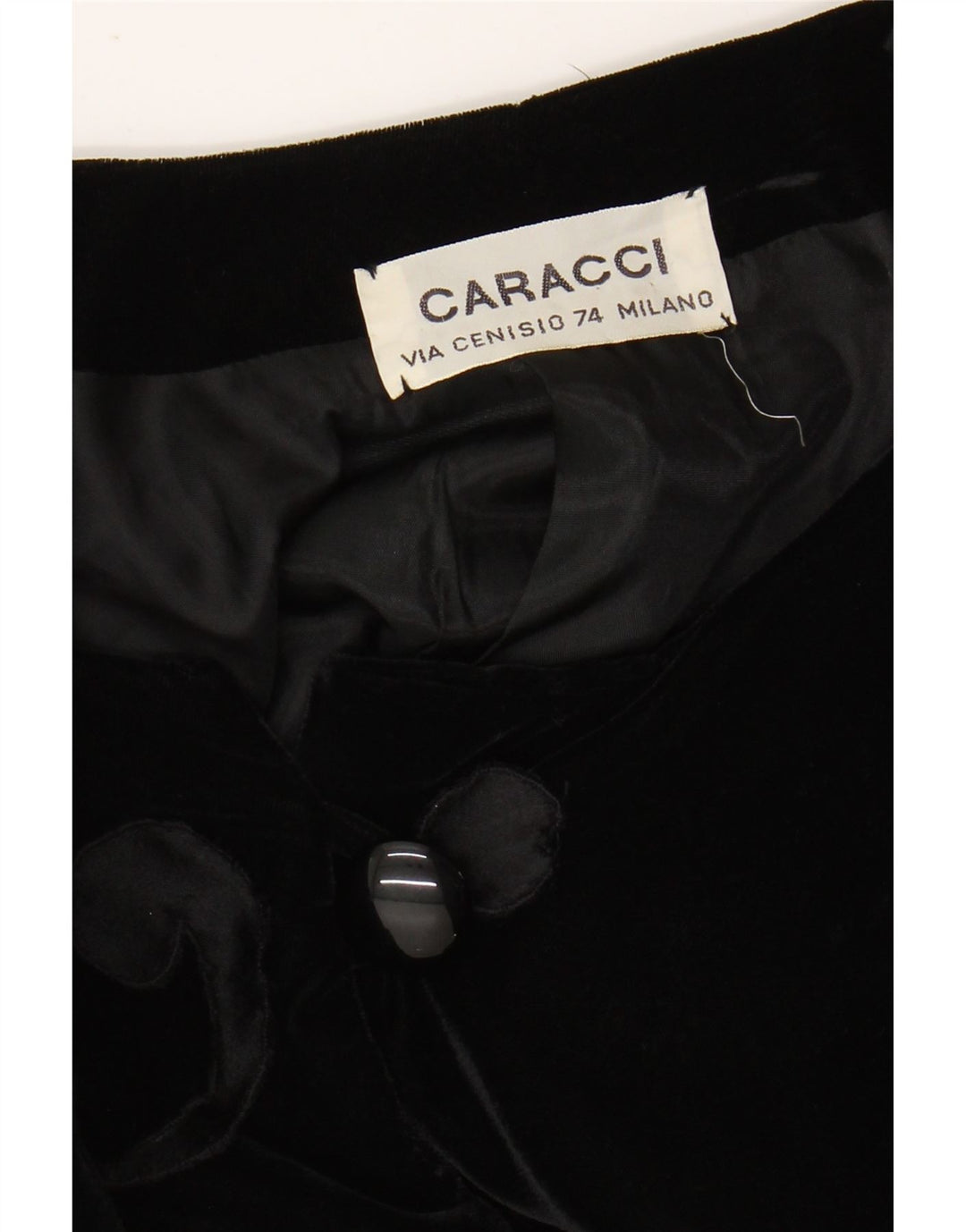 VINTAGE Chaqueta Blazer de Terciopelo de 5 Botones para Mujer Reino Unido 12 Paisley Negro Medio