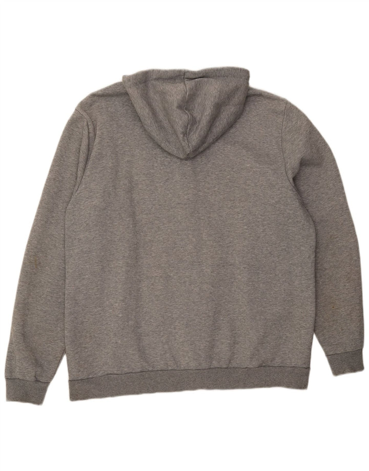 Puma Sudadera con capucha y cremallera gráfica para hombre, talla 2XL, algodón gris