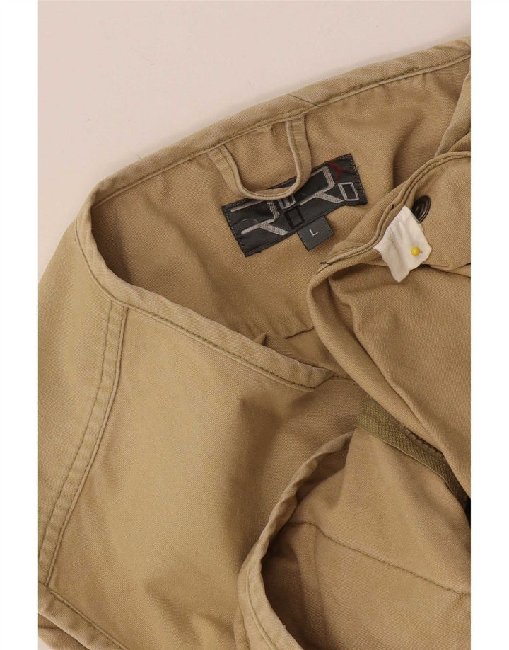Vintage hombres chaqueta utilitaria Reino Unido 40 algodón beige grande