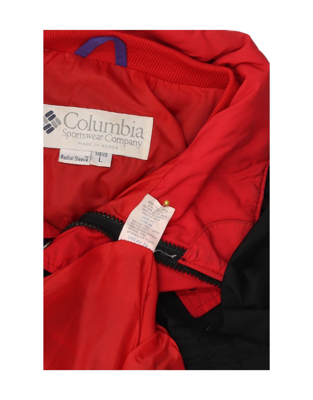 Columbia Chaqueta Bomber Bugaboo para Hombre Reino Unido 40 Grande Nylon Color Block Negro