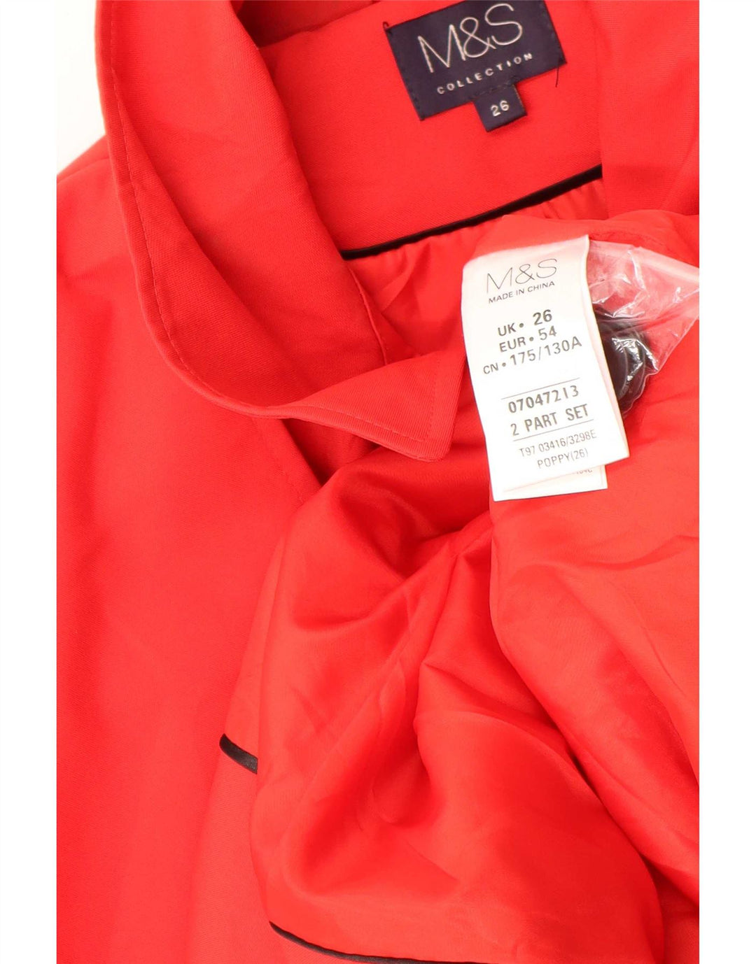 Marks & Spencer Gabardina para mujer UK 36 5XL Poliéster rojo