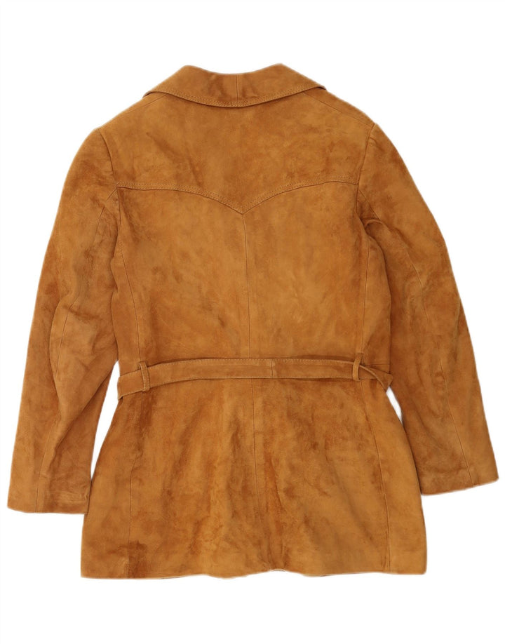 Grand Ford Chaqueta Blazer de Ante con 3 Botones para Mujer IT 46 Grande Beige