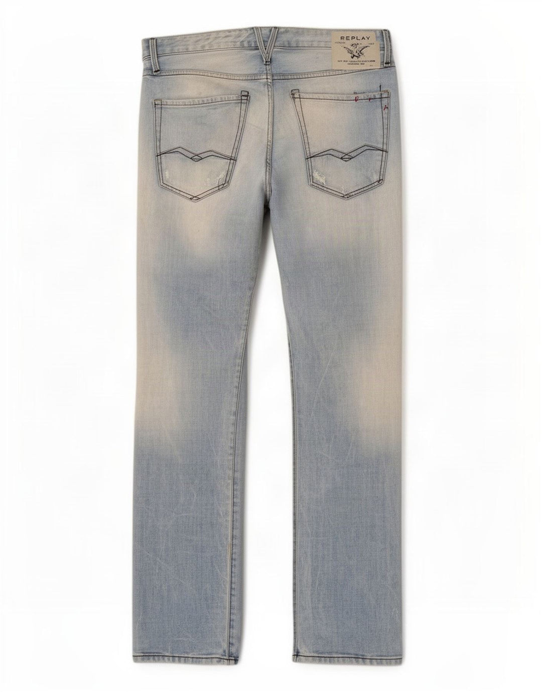 Vaqueros rectos para hombre Replay W36 L34 Algodón azul