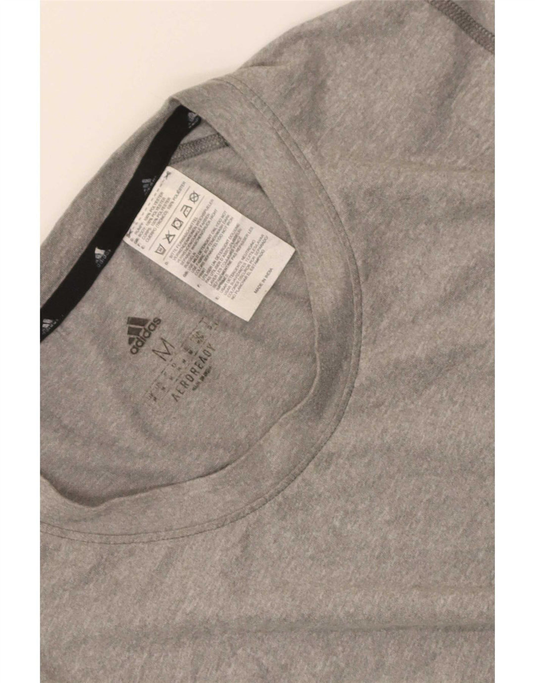 Adidas Hombre Aeroready Graphic Camiseta Top Poliéster Gris Medio
