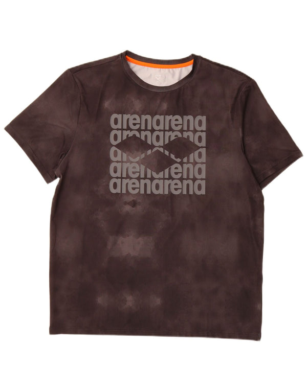 Arena Camiseta gráfica para hombre Top Large Grey Tie Dye Poliéster