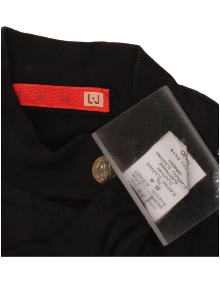 LIU JO Chaqueta tipo blazer con 4 botones y gráfico para mujer UK 6 XS Algodón negro